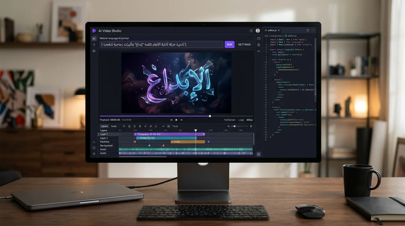 AI Video Studio Text-to-Motion-Graphics Cloud Platform